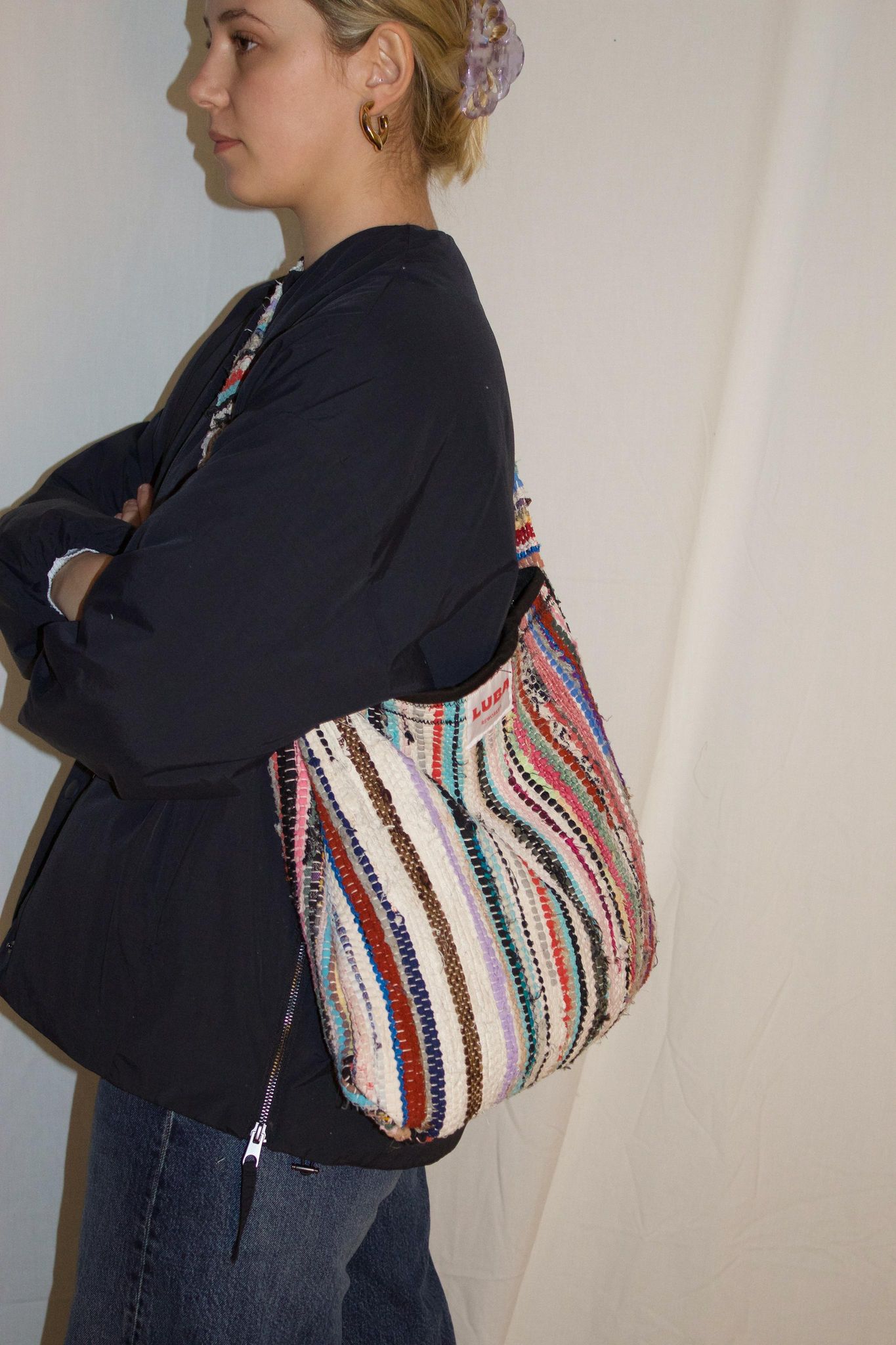 Crossbody + shoulder kludetæppetaske