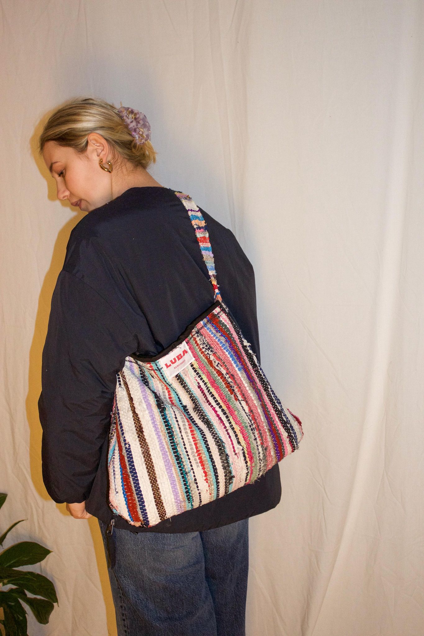 Crossbody + shoulder kludetæppetaske